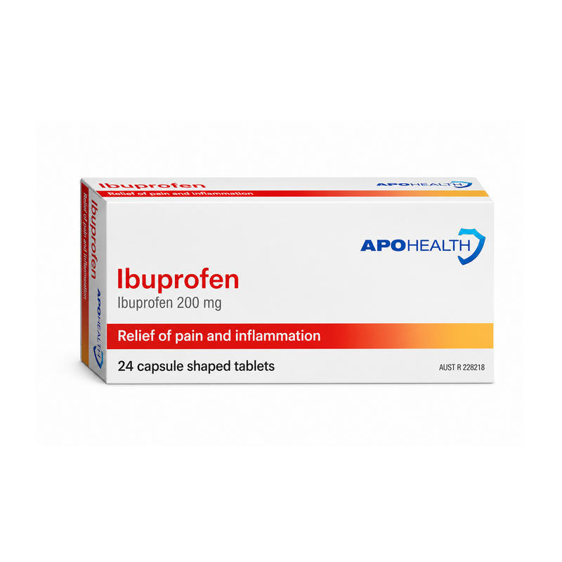 APH Ibuprofen 200mg 24 Capsule shaped Tablets