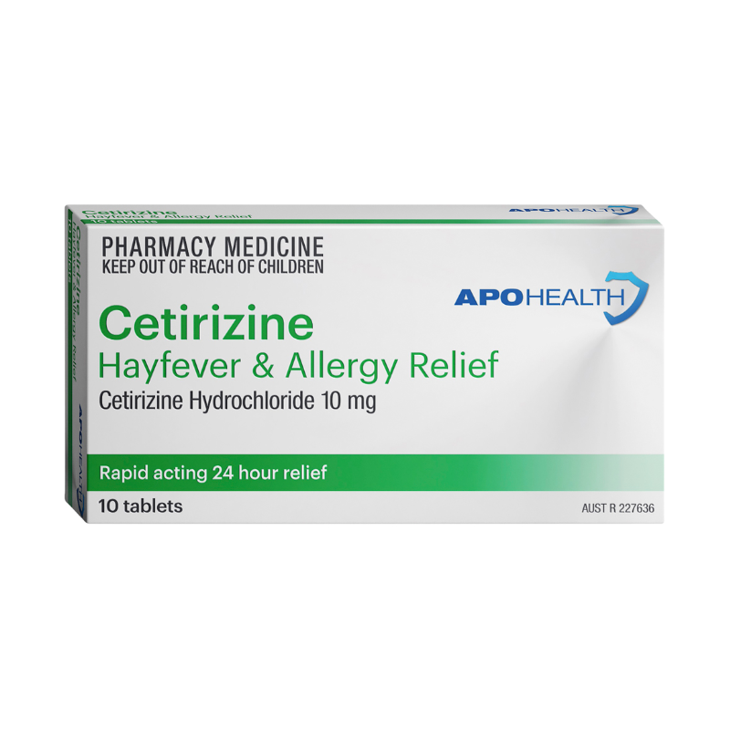 APH Cetirizine Hayfever & Allergy Relief 10 Tablets Same as Zyrtec
