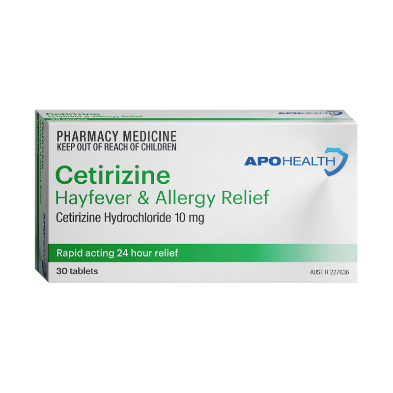 APH Cetirizine Hayfever & Allergy Relief 30 Tablets Same as Zyrtec