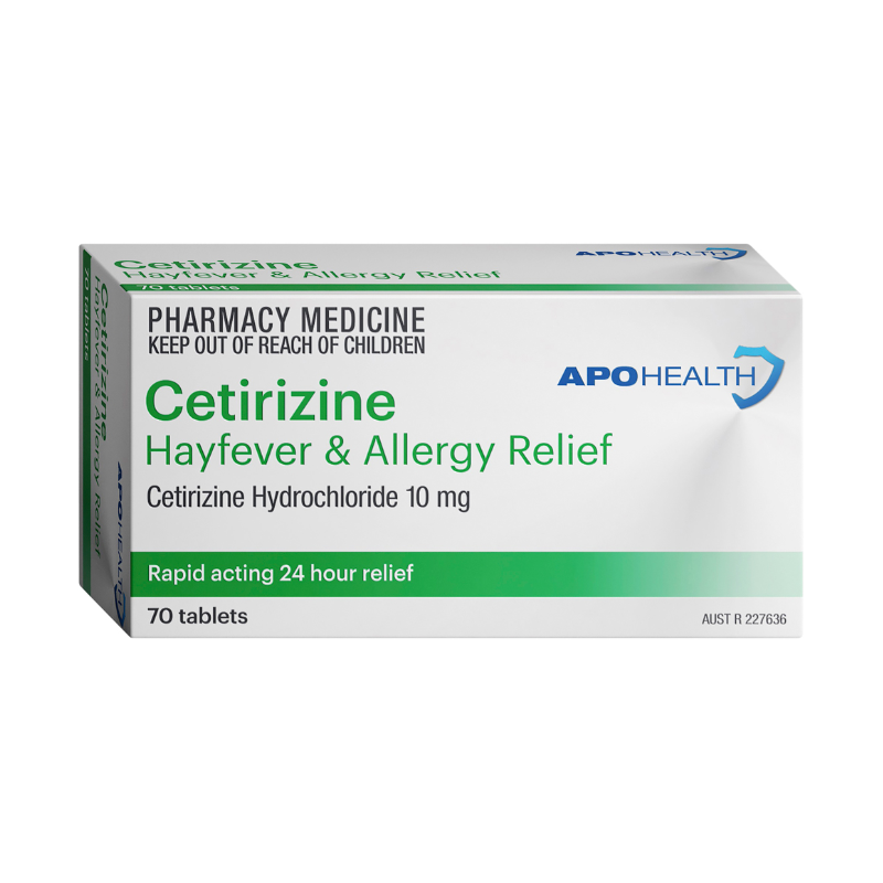 APH Cetirizine Hayfever & Allergy Relief 70 Tablets Same as Zyrtec