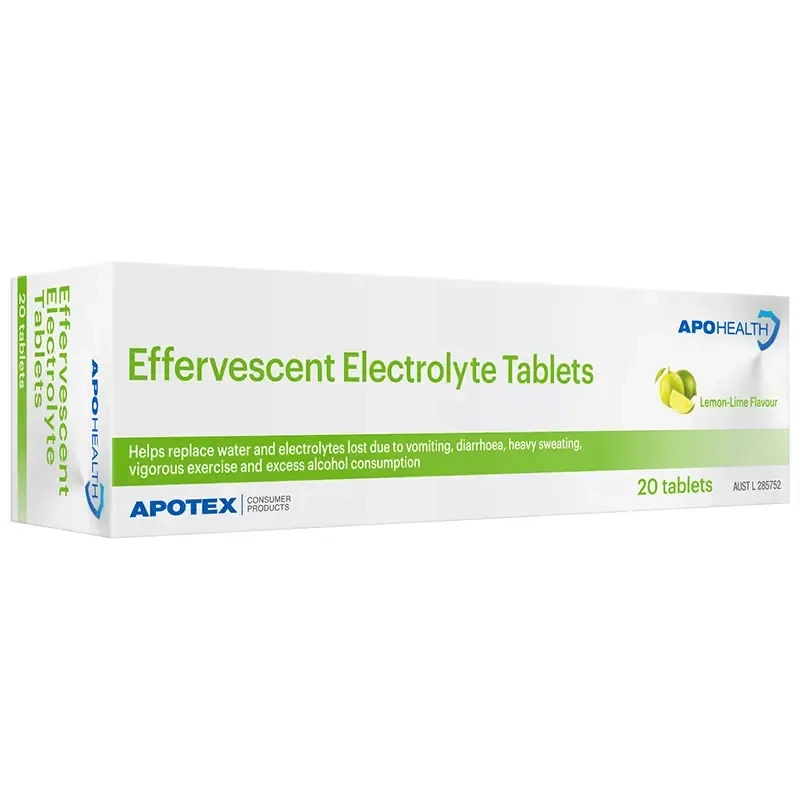 APH Lemon Lime Effervescent Electrolyte 20 Tablets