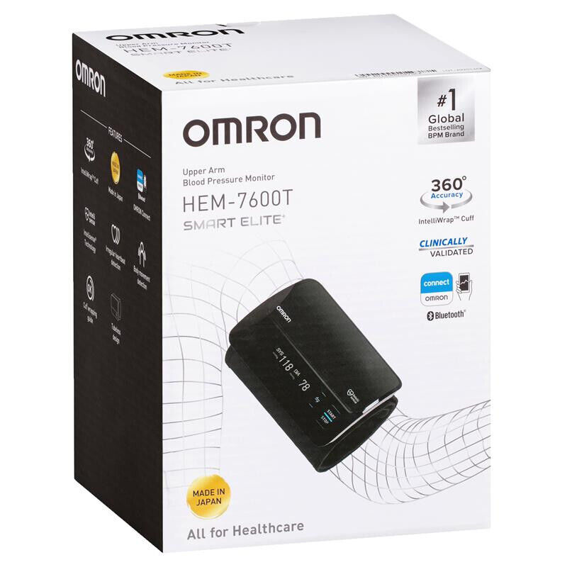 Omron HEM-7600T Upper Arm Blood Pressure Monitor Smart Elite