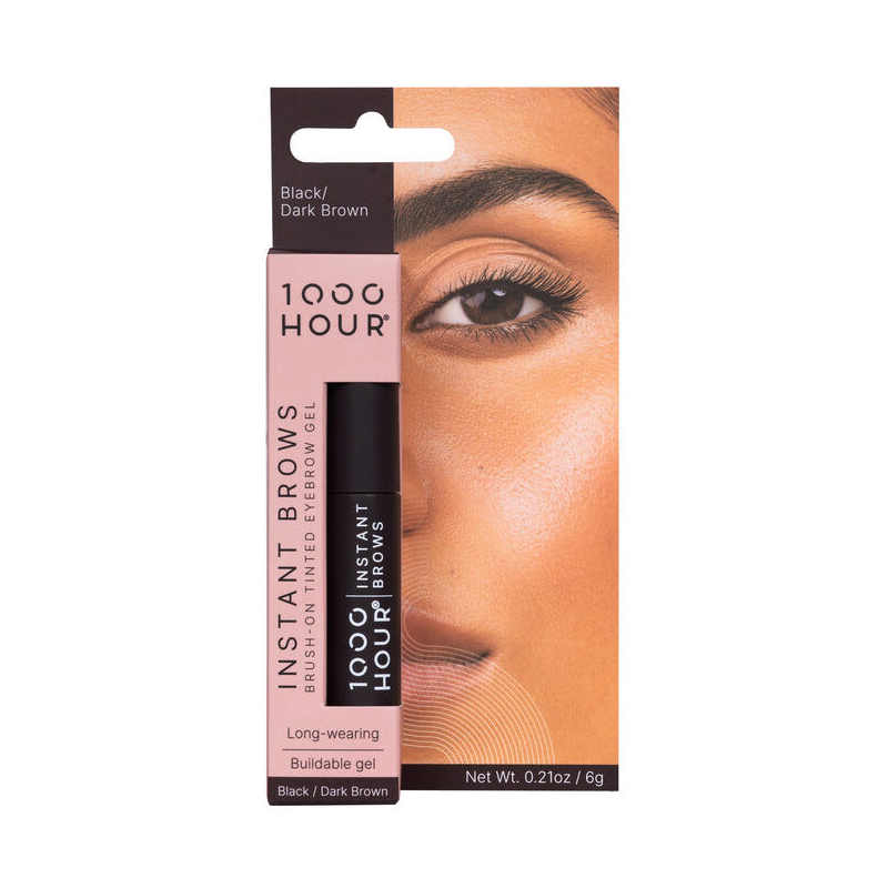 1000 Hour Instant Brows Brush-on Tinted Gel 6g - Black / Dark Brown