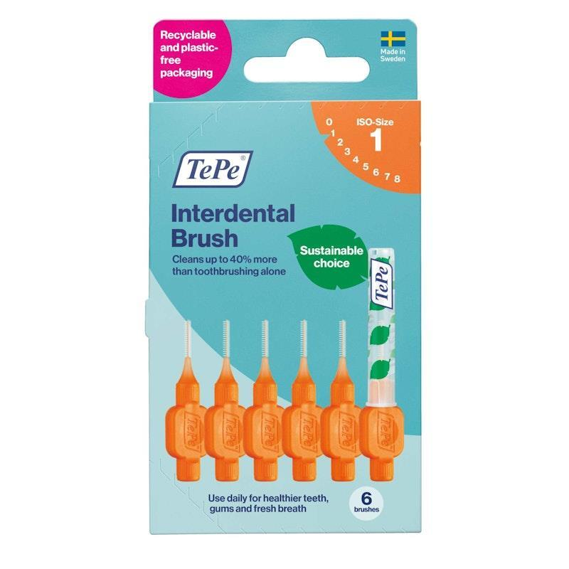 TePe Interdental Brush Size 1 Orange 6 Brushes