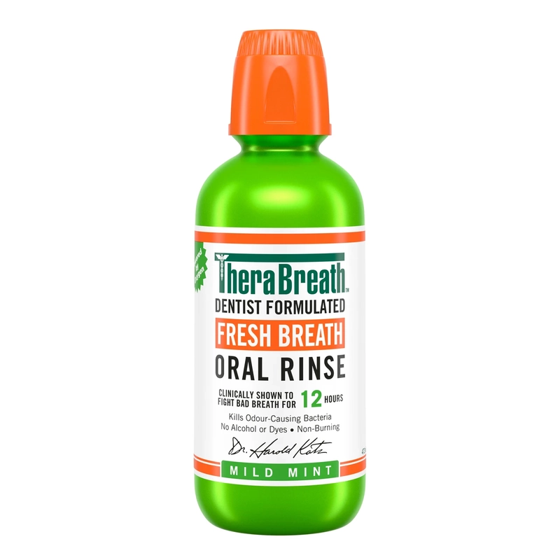 TheraBreath Fresh Breath Oral Rinse Mild Mint 473ml