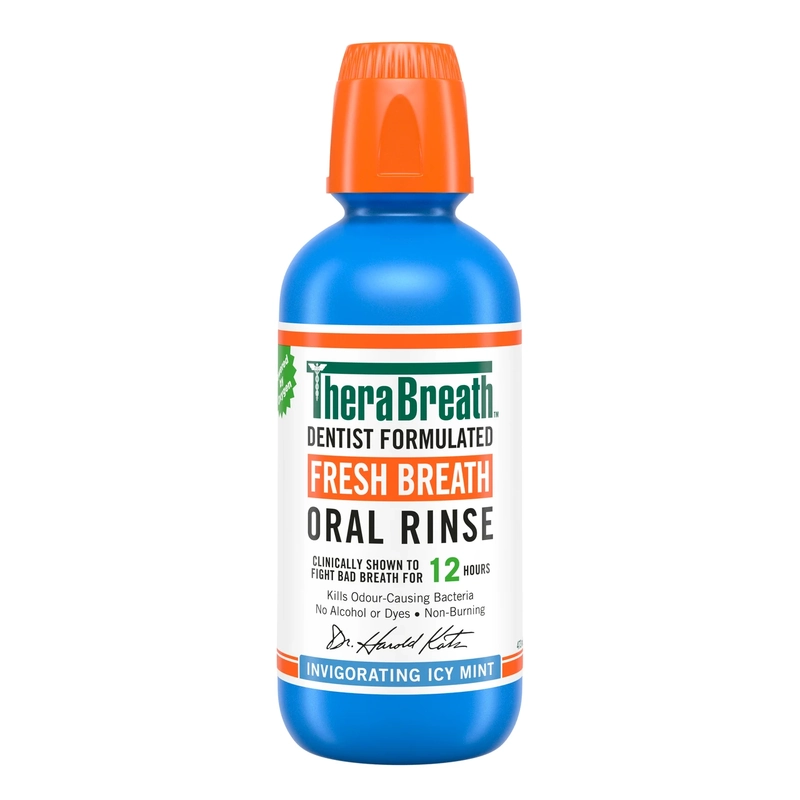 TheraBreath Fresh Breath Oral Rinse Icy Mint 473ml