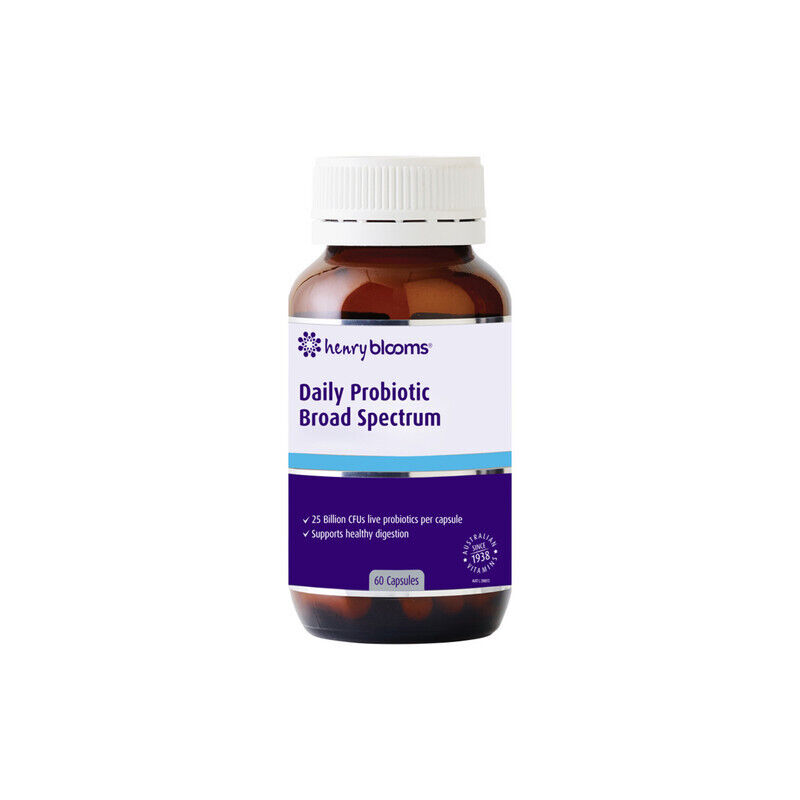 Henry Blooms Daily Broad Spectrum Probiotic 60 Capsules
