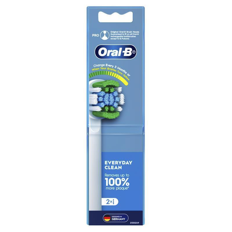 Oral B Everyday Clean Electric Toothbrush Replacement Heads 2 Pack