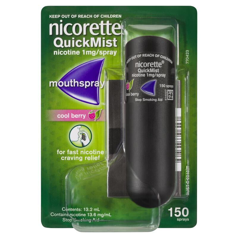 Nicorette QuickMist Mouth Spray Cool Berry 150 Sprays