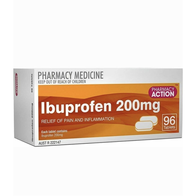 Pharmacy Action Ibuprofen 200mg 96 Tablets Same as Nurofen