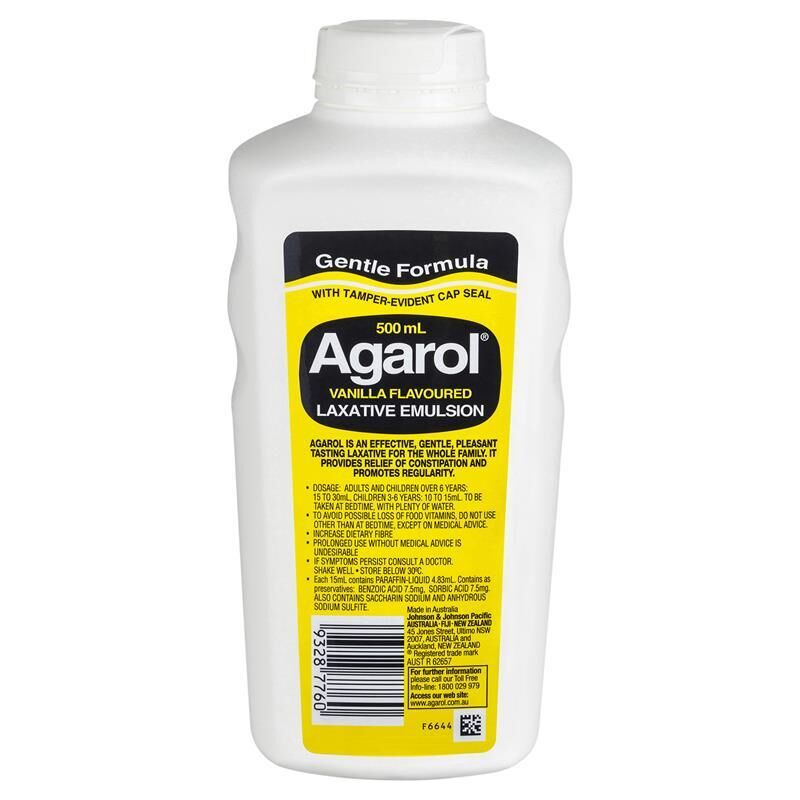 Agarol Vanilla Flavoured Laxative Emulsion 500ml