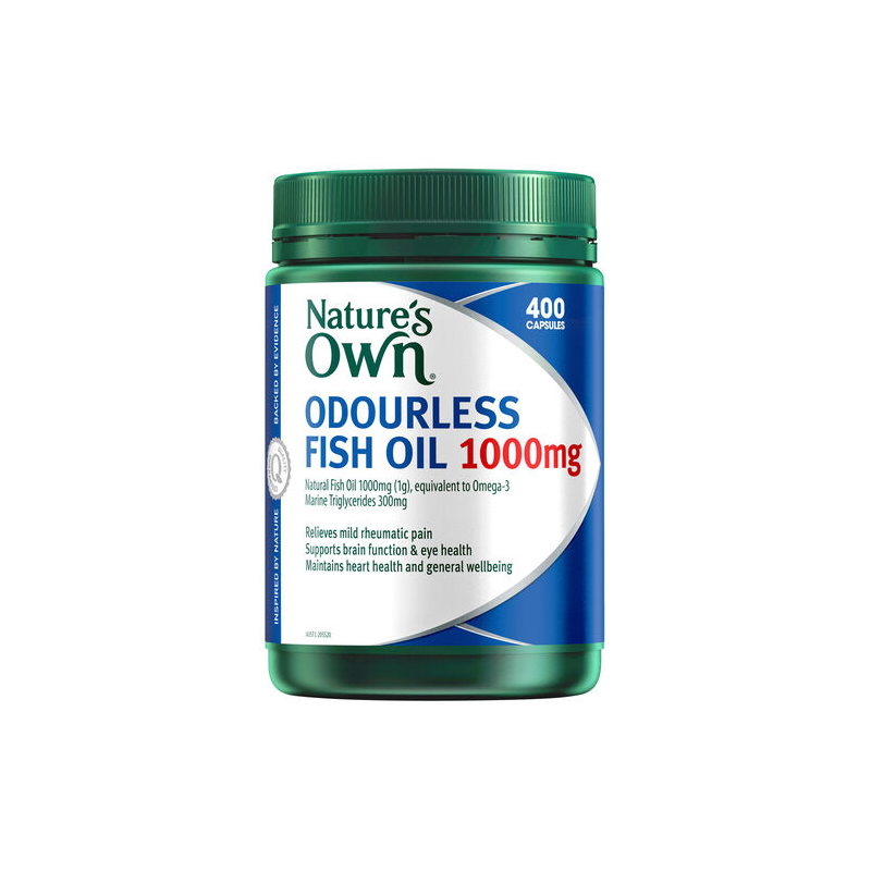 Nature's Own Odourless Fish Oil 1000mg 400 Capsules