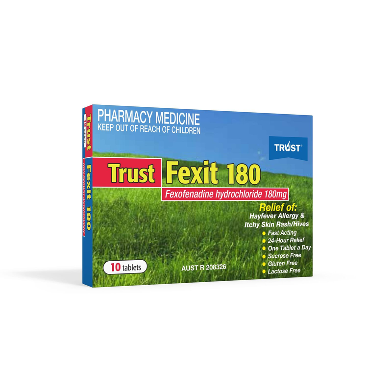Trust Fexit 180mg Antihistamine 10 Tablets Same as Telfast