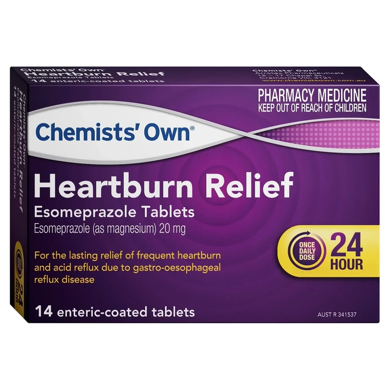 Chemists' Own Heartburn Relief Esomeprazole 20mg 14 Tablets Same as Nexium