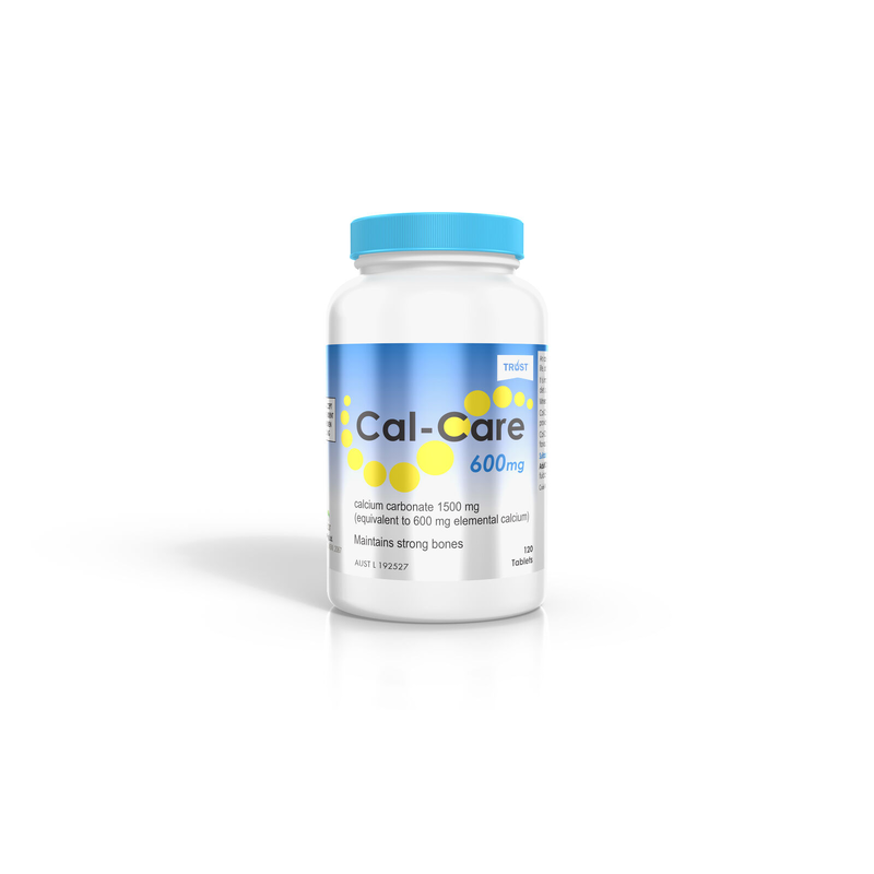 Trust Cal - Care 600mg 120 Tablets Same as Caltrate