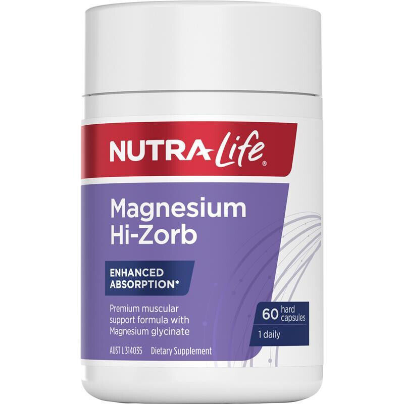 Nutra Life Magnesium Hi-Zorb Enhanced Absorption 60 Capsules