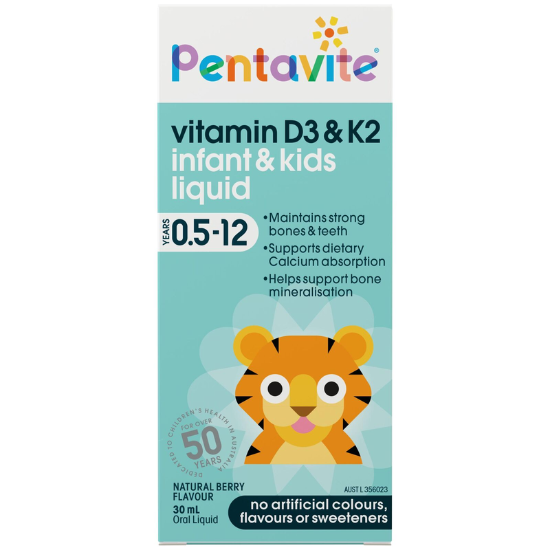 Pentavite Vitamin D3 & K2 Infant & Kids Liquid 30ml