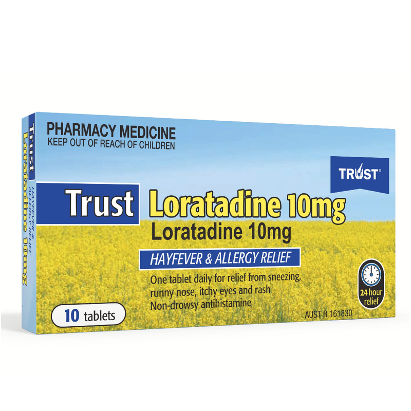 Trust Loratadine 10mg Antihistamine 10 Tablets Same as Claratyne