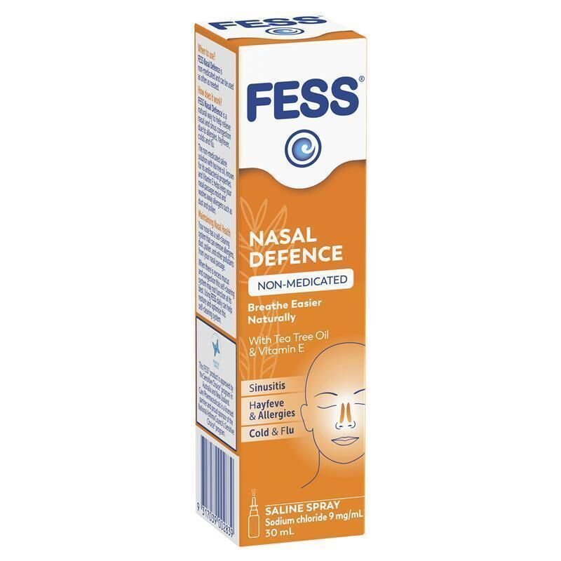 Fess Nasal Defence Saline Spray with Tea Tree Oil & Vitamin E 30ml