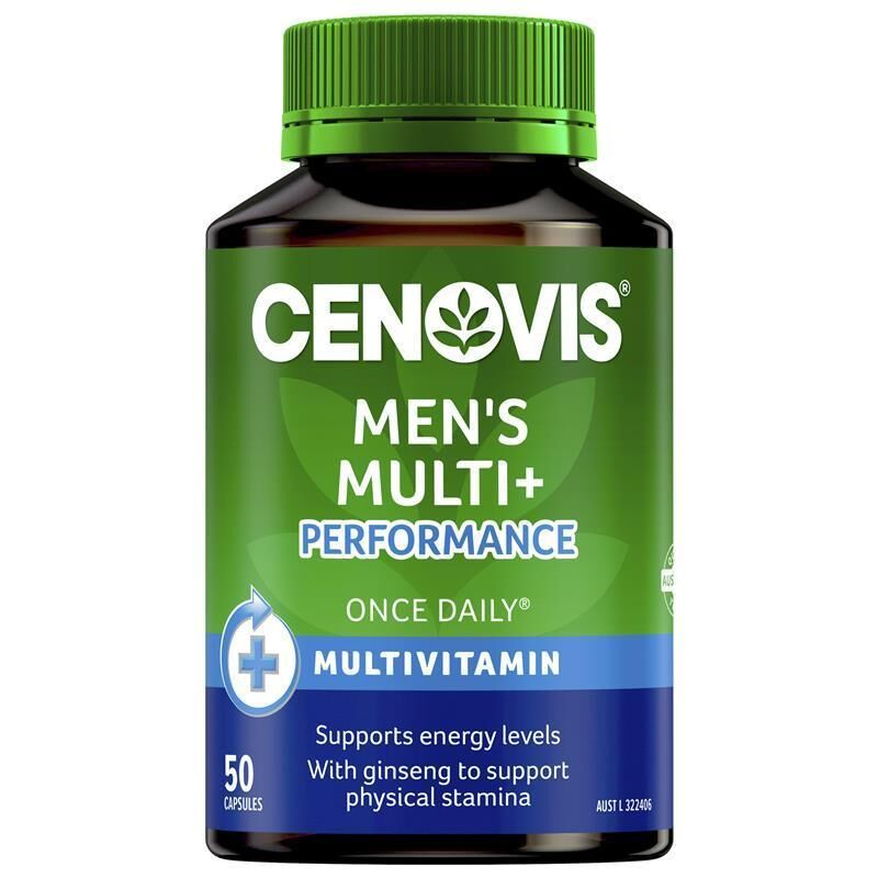 Cenovis Once Daily Men's Multi + Performance 50 Capsules