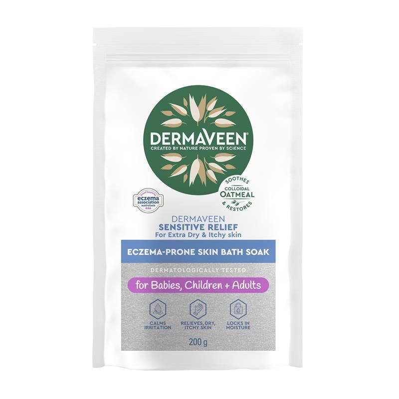 DermaVeen Sensitive Relief Eczema Prone Skin Bath Soak 200g