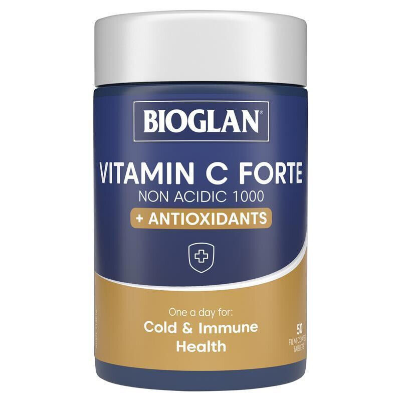 Bioglan Vitamin C Forte Non Acidic 1000mg + Antioxidant 50 Tablets