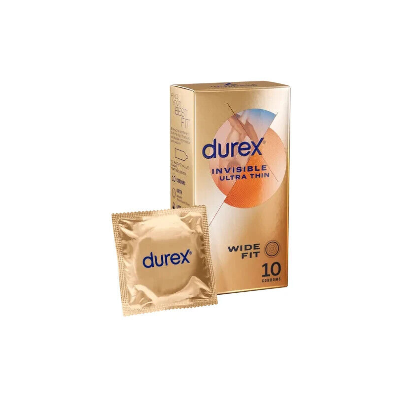 Durex Invisible Ultra Thin Wide Fit 10 Condoms