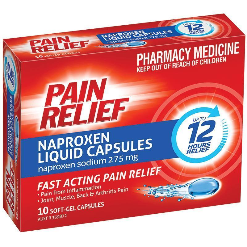 Pain Relief Naproxen 10 Liquid Capsules