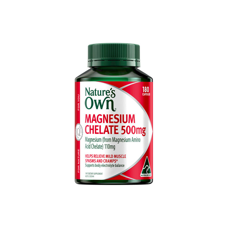 Nature's Own Magnesium Chelate 500mg 180 Capsules