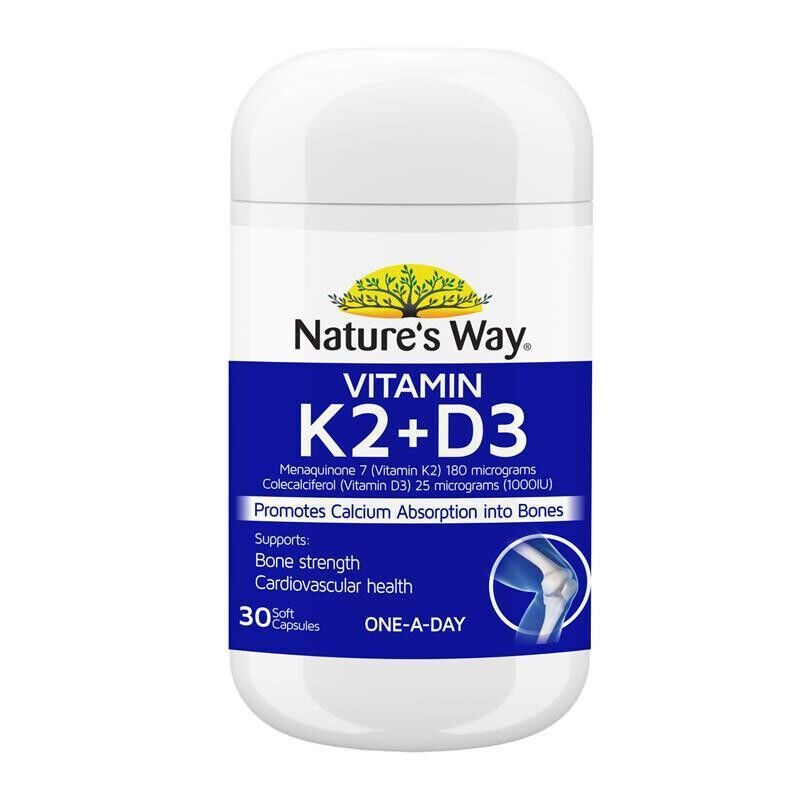 Nature's Way Vitamin K2+D3 30 Soft Capsules