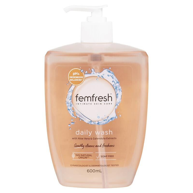 Femfresh Daily Wash With Aloe Vera & Calendula Extracts 600ml