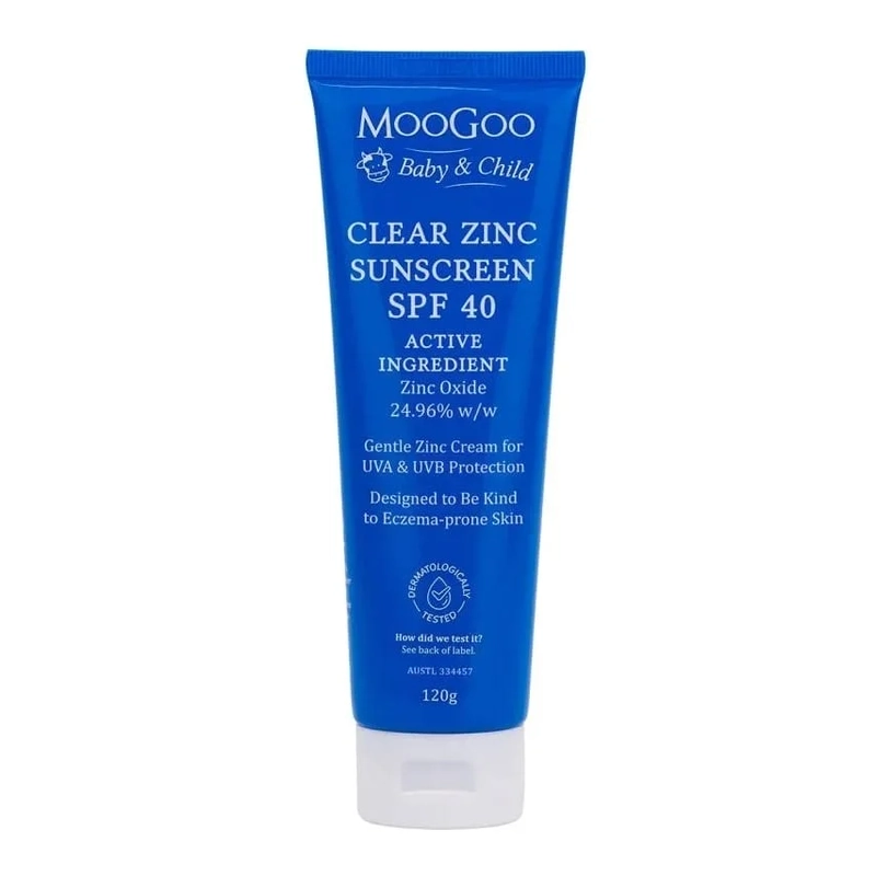MooGoo Baby & Child Clear Zinc Sunscreen SPF40 120g