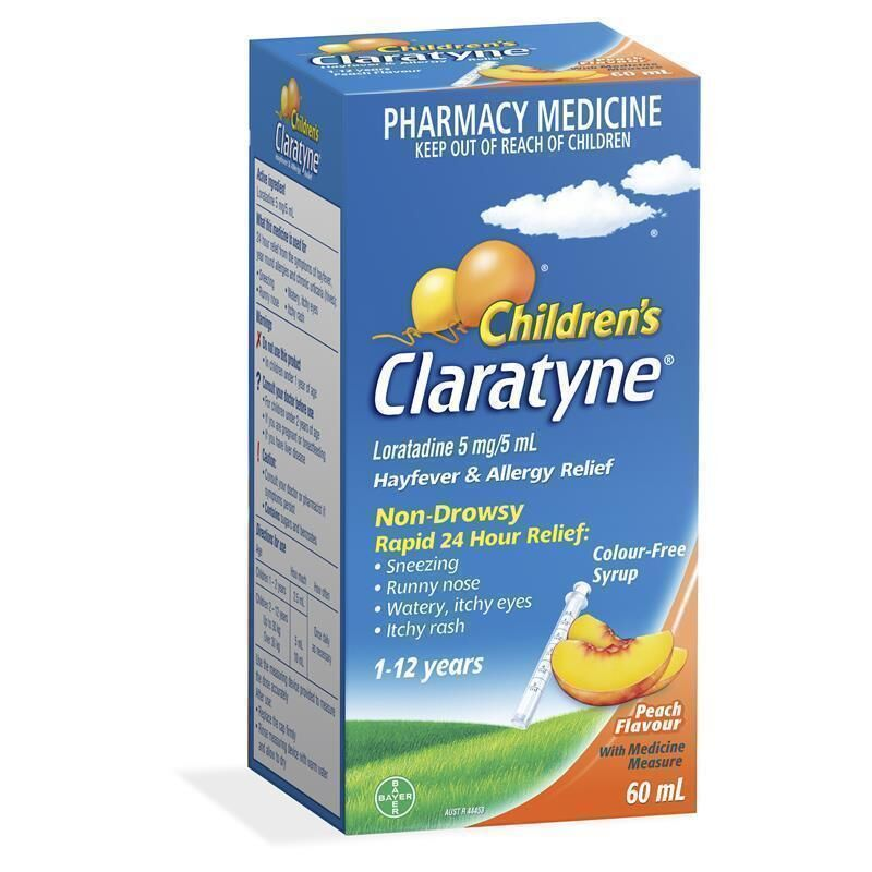 Claratyne Children's Peach Flavoured 60ml Syrup