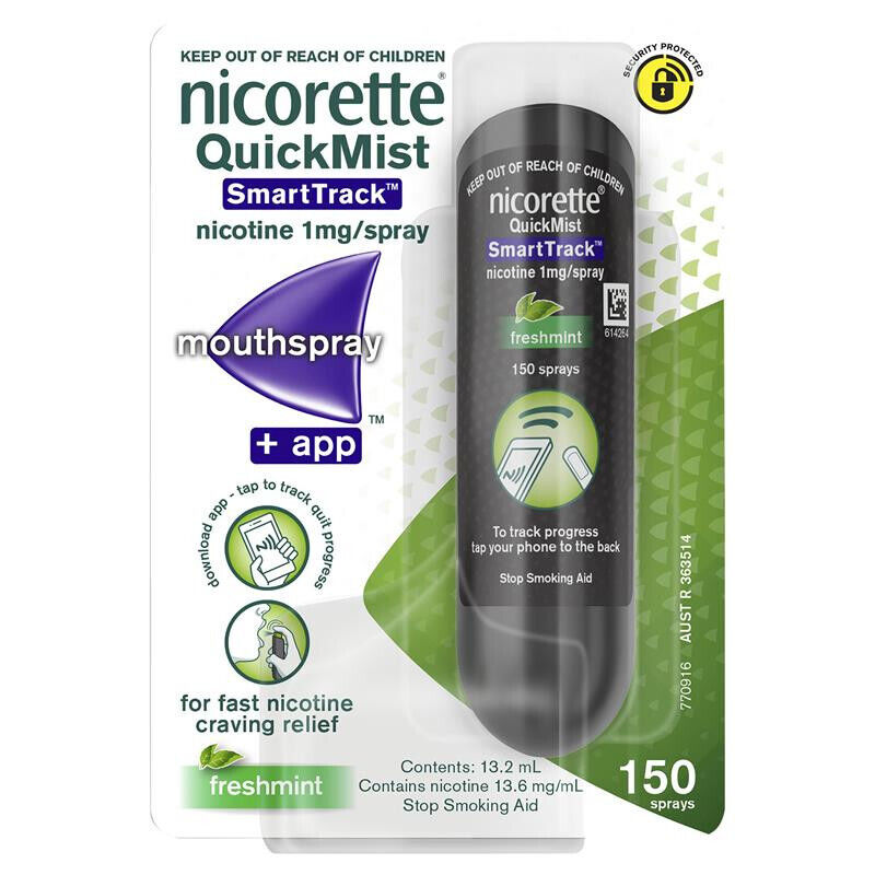 Nicorette QuickMist SmartTrack Mouth Spray Freshmint 150 Sprays