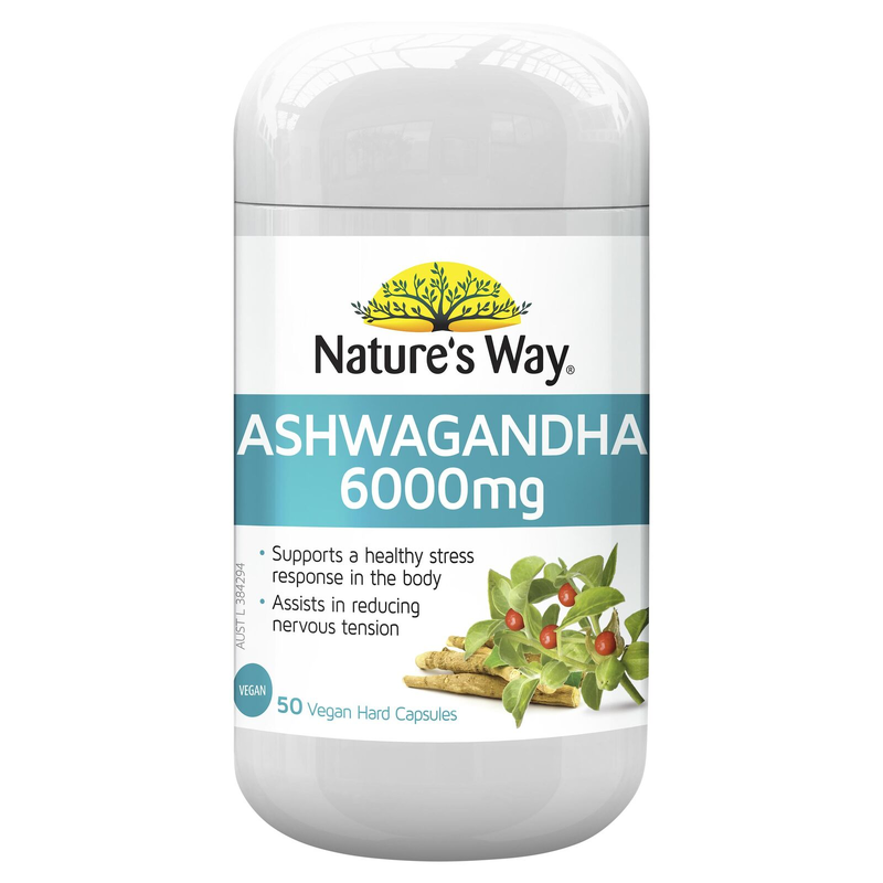 Nature's Way Ashwagandha 6000mg 50 Capsules
