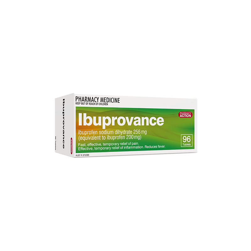 Pharmacy Action Ibuprovance 96 Tablets Same as Nurofen Zavance