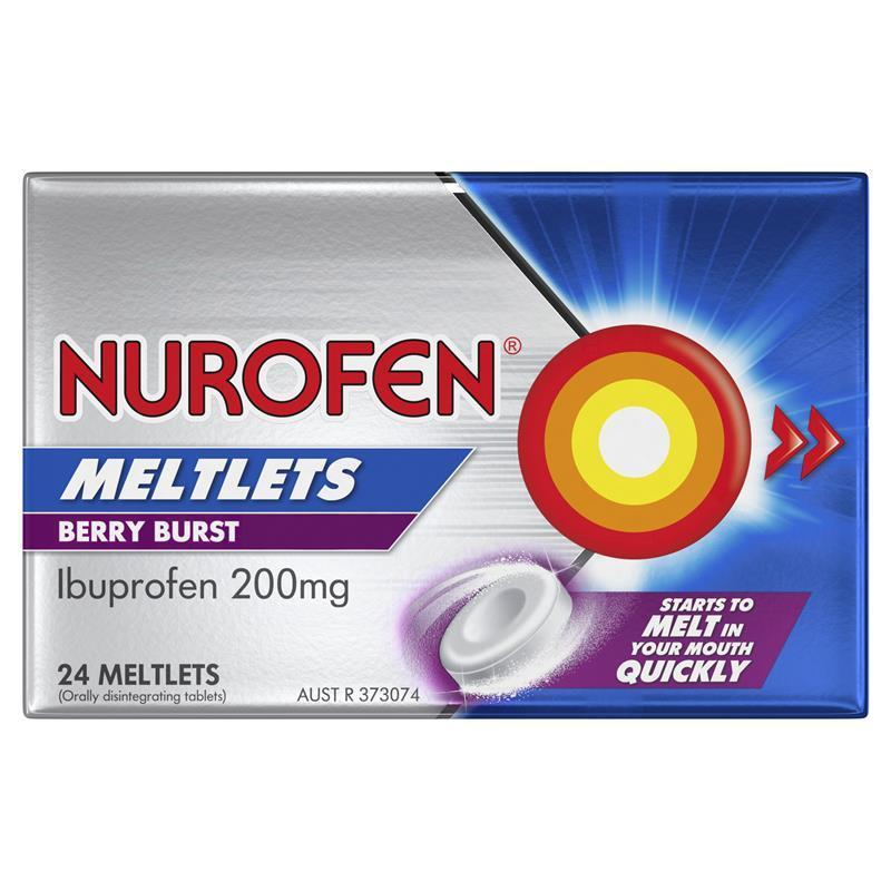 Nurofen Meltlets Berry Burst 200mg 24 Meltlets