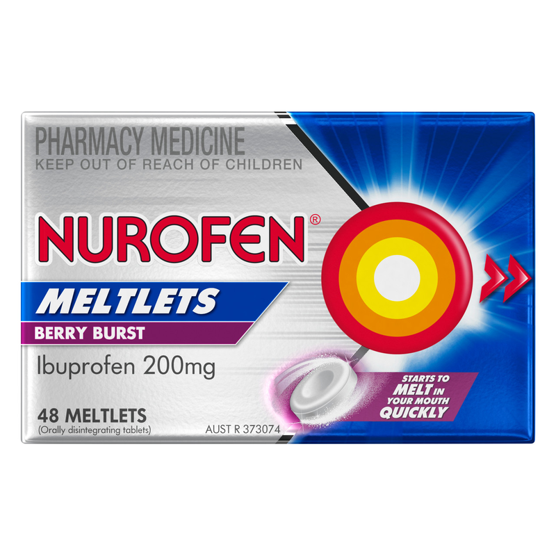 Nurofen Meltlets Berry Burst 200mg 48 Meltlets