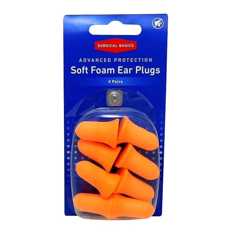 Surgical Basics Advanced Protection Soft Foam Ear Plugs NRR 32 (4 Pairs)