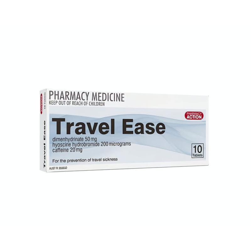 Pharmacy Action Travel Ease 10 Tablets Same as Travacalm Original