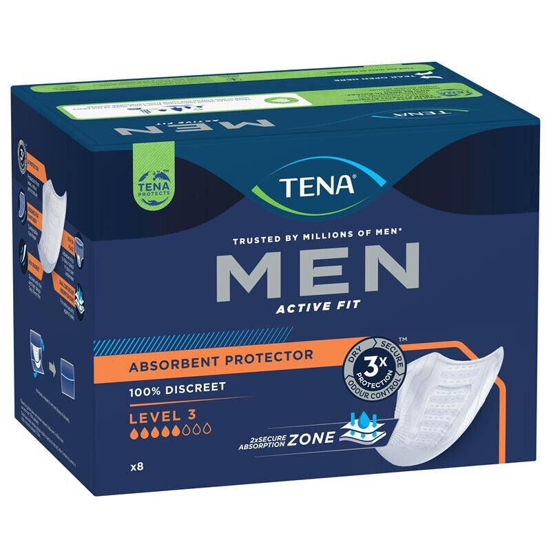 Tena Men Active Fit Absorbent Protector 8/Pack - Level 3