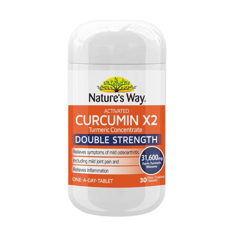 Nature's Way Activated Curcumin x2 Turmeric Concentrate 30 Tablets