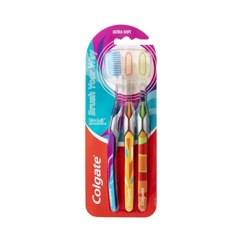 Colgate Slim Soft Advanced Ultra Soft Toothbrush 3 Pack