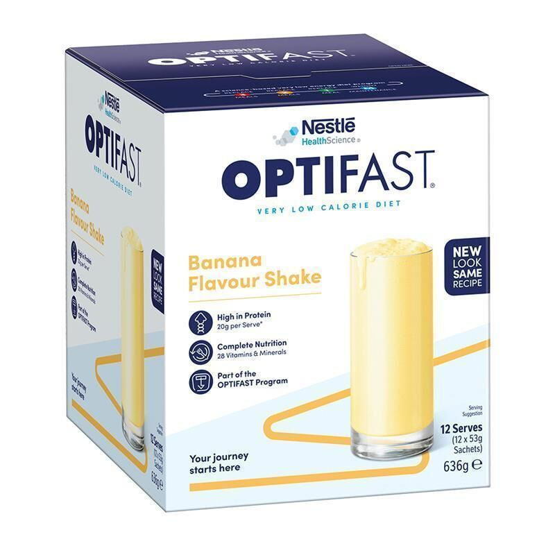 Optifast VLCD Shake Banana 12 x 53g Sachets