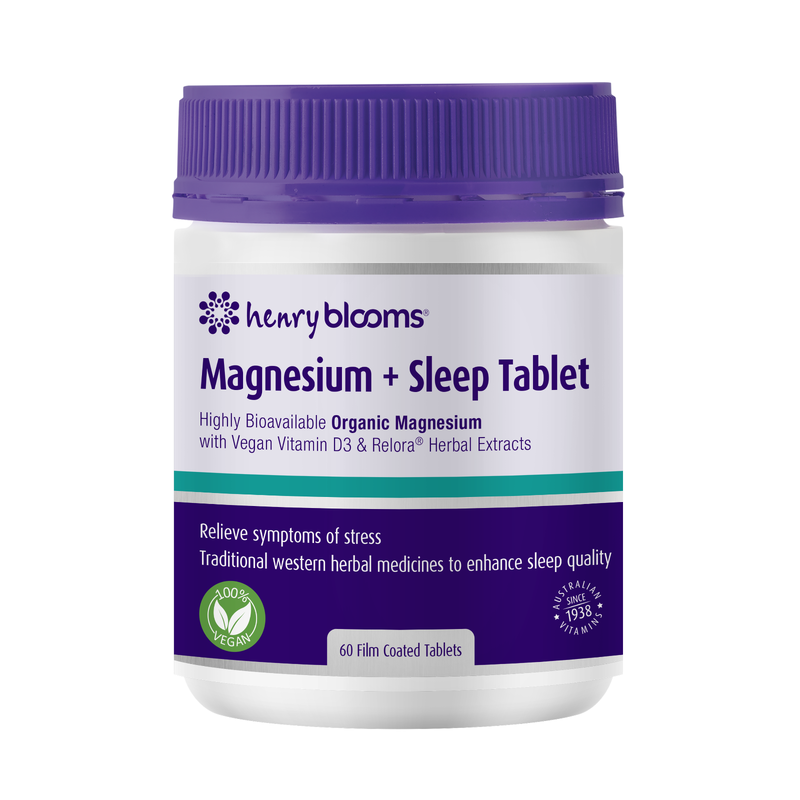 Henry Blooms Magnesium + Sleep 60 Tablets
