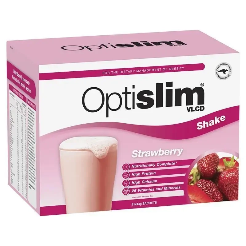Optislim VLCD Shake Strawberry 21 x 43g Sachets