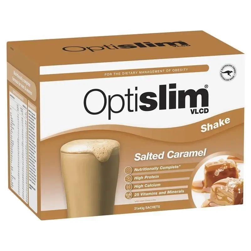 Optislim VLCD Shake Salted Caramel 21 x 43g Sachets