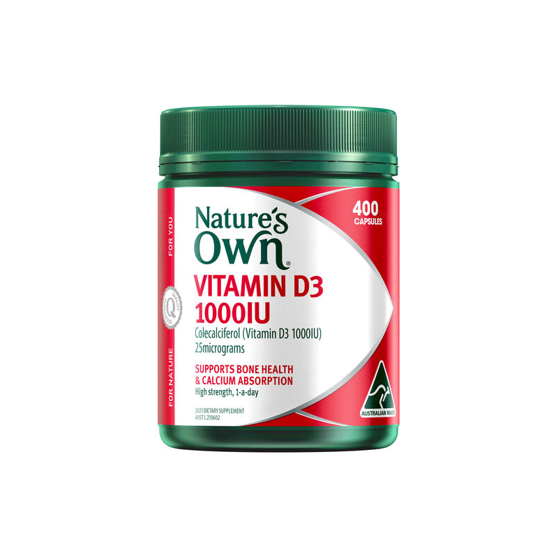 Nature's Own Vitamin D3 1000IU 400 Capsules