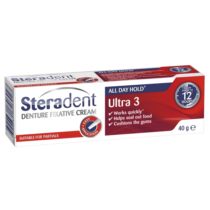 Steradent Ultra 3 Denture Fixative Cream 40g