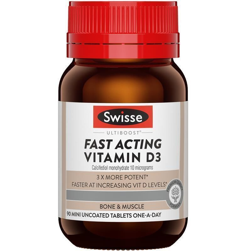 Swisse Ultiboost Fast Acting Vitamin D3 90 Mini Tablets